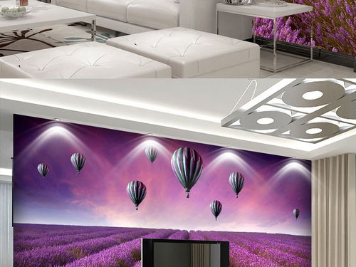 北歐薰衣草田園 詩(shī)意棲居，電視背景墻壁畫的藝術(shù)靈感